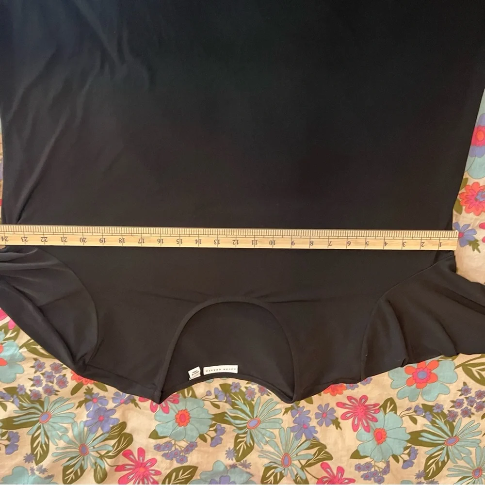 Susan Graver QVC 2 pc trumpet skirt and grommet sleeve top black jersey flowing - Picture 7 of 16